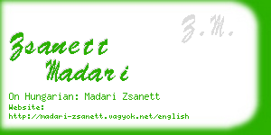 zsanett madari business card